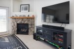 Gas Fireplace and Flat Screen TV in Living Space